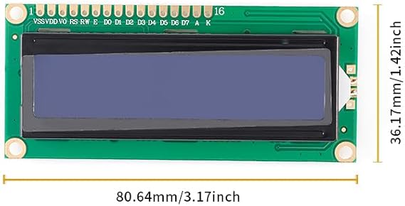 3Pcs 1602A LCD Display Module Blue Screen LCD1602A Module Board DC 5V 16x2 White Font with Backlight