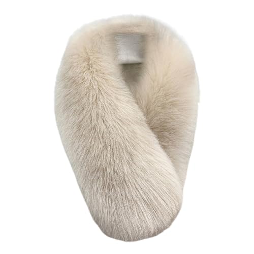 ECYC Ltd Women's Faux Fur Collar Shawl Wrap Neck Warmer Shawl Winter Warm Fluffy Furry Scarf Cold Weather Scarves