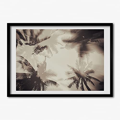 Cadre en bois moderne Tulup 70x50 tableau photo affiche palmiers