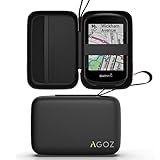 AGOZ Hard Carrying Case for Garmin Edge 530, Edge 830, Protective Cover with Wrist Strap, Anti-Shock, Water Resistant Holder Pouch for GPS Bike Computer - GPS Cycling Computer Accessories (Black)