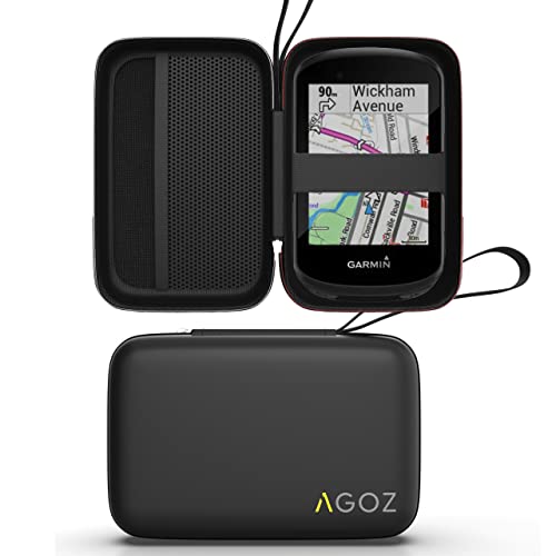 AGOZ Hard Carrying Case for Garmin Edge 530, Edge 830, Protective Cover with Wrist Strap, Anti-Shock, Water Resistant Holder Pouch for GPS Bike Computer - GPS Cycling Computer Accessories (Black)