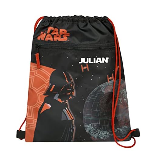 Bolsa de deporte para niño con nombre, bolsa para zapatos personalizada, diseño de Darth Vader de StarWars, bolsa de deporte para niños, incluye impresión, Negro