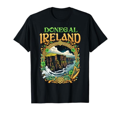 Donegal Ireland Souvenir Sea Cliffs Donegal Vacation Travel T-Shirt
