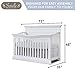 Sorelle Furniture Paxton Crib, Classic 4-In-1 Convertible Crib, Made of Wood, Non-Toxic Finish, Wooden Baby Bed, Toddler Bed, Child’s Daybed and Full-Size Bed, Nursery Furniture - White