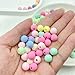 Daiyifiy 400Pcs 8MM Acrylic Round Pastel Beads Candy Color Spacer Beads Plastic Resin Beads for Necklace and Bracelet Making Crafting Supplies(301 - Frosted Mixed Color)