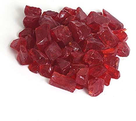 High Luster Reflective Fire Glass Gravel,Fire Gems,Fire Drops,Fire Glass Pebbles Stones Beads Chips for Fire Pit Fish Tank Aquarium Garden,1-2cm,540g/1.19lb (Red)