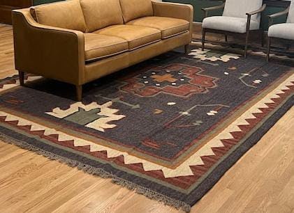 Generic 20541UJHYG Handcrafted Handwoven Wool & Jute Rug Indian Traditional Kilim Rug For Kitchen Bathroom Living Room Decor  thumb #1