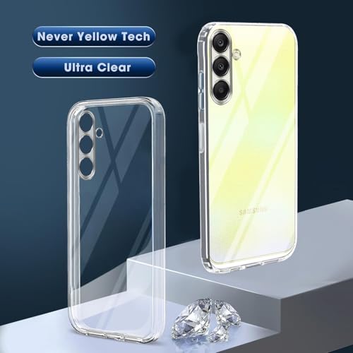Image of Jkobi Back Cover for Samsung Galaxy A25 5G (Silicone Clear Shockproof Case with Camera Protection | Soft and Flexible | Transparent)