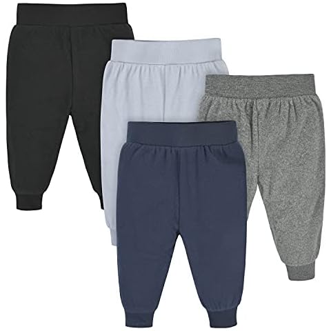 Gerber Boys' Microfleece Pants 4-Pack Cover