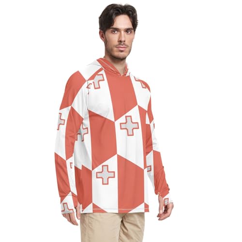 Malta Flag Men's UPF 50+ Sun Protection Hoodie Lightweight Long Sleeve Shirt Rash Guard2
