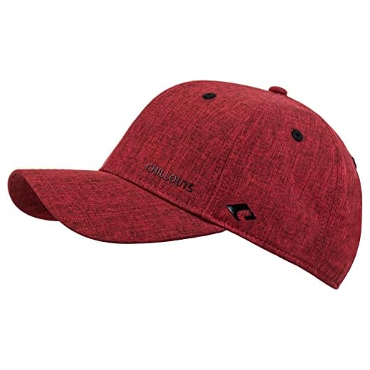 CHILLOUTS Christchurch Hat - UV-Schutz UPF 50+ Baseballcap, Unisex, perfekt für Sommer und Sport, Adjustable Snapback, red Black, One Size