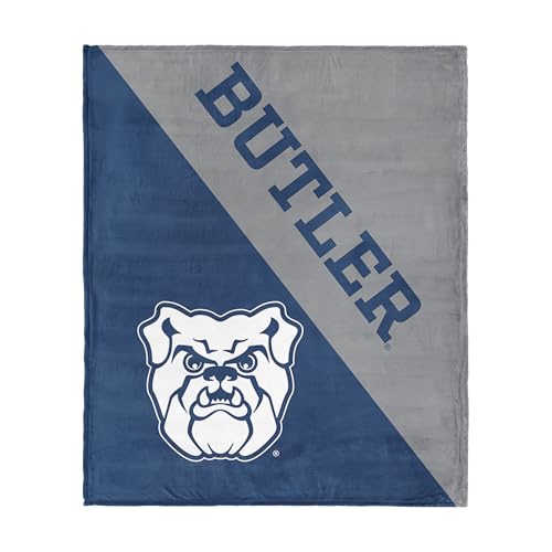 Northwest NCAA Butler Bulldogs Halftone Silk Touch Throw Blanket, 46 x 60 in, Ultra Soft Plush Polyester, Lightweight Warm Decorative Couch Bed Game Day Gift