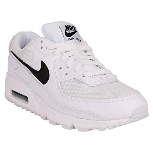 Image of Nike Air Max 90 Womens White /Black /White, Blanco, 10