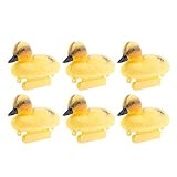 Gazechimp 6Pcs Yellow Floating Duckling Decoy Plastic Baby Duck Figurine