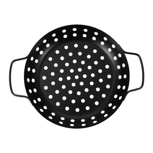 Cabilock Bbq Grill Plate Non Stick Barbecue Tray with Large Holes for Even Cooking Multi Use Baking Tool for Outdoor Grilling for Sharing Delicious Meals