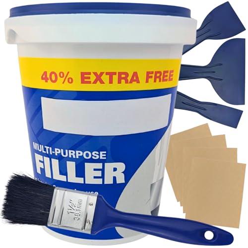 Ready Mixed Plaster & Wall Filler Kit 840g - White Fills Holes & Cracks