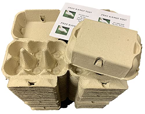 Anglia Farm Supplies - Duck Egg Boxes Jumbo Size XL 1/2 dozen Free Range - up to 93g eggs - Grey Colour Carton - with Sheet of 8 Labels (24 Egg Boxes)