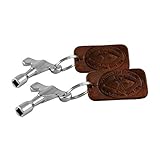 Diamondback Drumstick 2 Drum Keys with Leather Key Chain