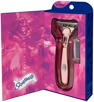 Skintimate razor, 4 blades system with aloe & vit E (1 handle and 2 refills included) (1 handle and 2 refills)
