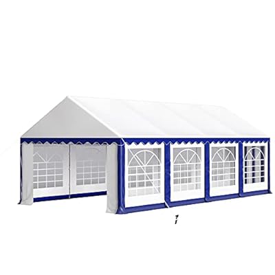 PHI VILLA 26'x13' Outdoor Heavy Duty Party Tent Large Commercial Canopy Wedding Event Tent Shelter Canopy Carport with Removable Sidewalls & 3 Storage Bags for Patio Outdoor Garden Events, Blue