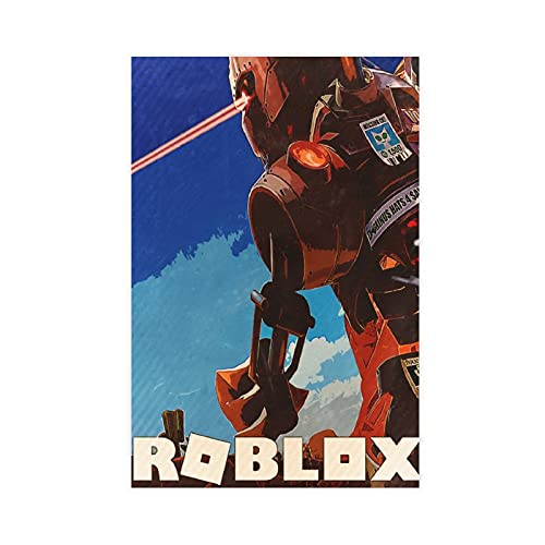 LOKODO Juego Roblox - Póster de lienzo para pared, 30 x 45 cm, diseño de cuadros para sala de estar, dormitorio, 30 x 45 cm. Unframe: