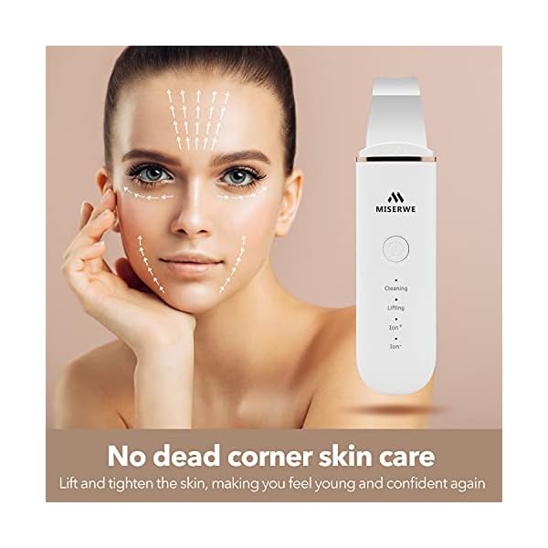 Skin Scrubber Face Skin Spatula Ultraschallpeelinggerät Skin Scrubber Mitesserentferner Porenreiniger Gesicht… – Bild 8