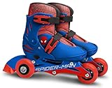 Stamp SM250301 Adjustable Two in One 3 Wheels Skate Size 27-30, Niño, Azul & Red, Talla