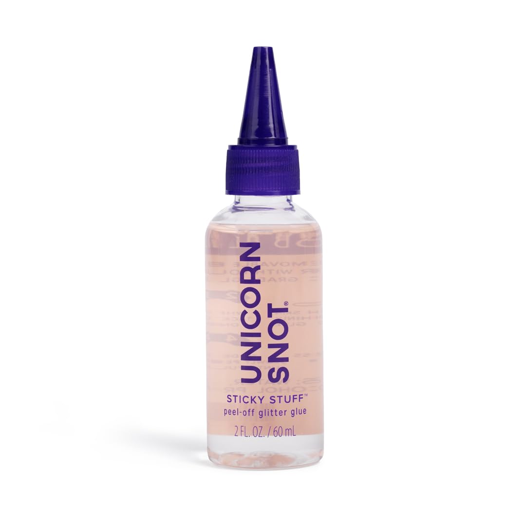 UNICORN SNOT Glitter Glue Primer | Sticky Stuff™ Peel Off Glitter Glue for Long-Lasting Perfection | Halloween Costume Makeup, Dries Clear Peel Off Primer