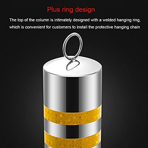 TGBHM Driveway Barrier 2 Parking Bollards Heavy Duty Stainless Steel Parking Barrier Post Detachable Locking Parking Bollard for Lane Security Pile,