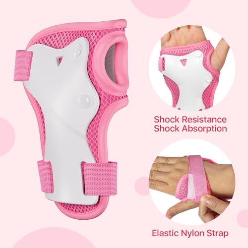 Image of CKE Toddler Knee Pads and Elbow Pads with Wrist Guards for Kids, Size M | 3-in-1 knee pads for kids with wrist guards. Kids knee pads and elbow pads for skating, cycling, rollerblading and scooters