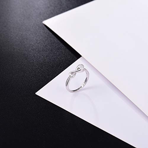Fookduoduo Infinity Cremation Ring for Ashes - 925 Sterling Silver Cremation Urn Jewelry I Carry You with me Memorial Keepsake Locket Rings for Human/Pet Ash3