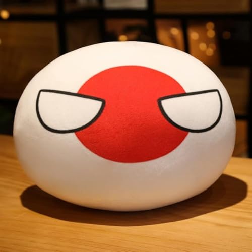 Yobuisg ポーランドボール ぬいぐるみ カントリーボール抱き枕 40cm Polandball アニメ クッション ペンダント Countryball おもちゃ 置物 飾り物 誕生日プレゼント (K)