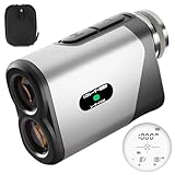 ゴルフ距離計 レーザー測定器 1000m対応 大画面＆6.5倍望遠 - G-KiKi 0.05秒高速測定 手ブレ補正 1094YD IP54防水 - Type-C充電 競技対応 - ゴルフ用測定器 工事測量 速度/高度/距離測定 日本語説明書付き