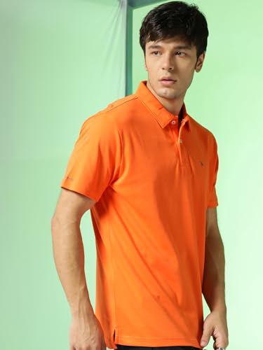 Image of Men's Solid Polo Collar Casual T-Shirt with Pocket | Cotton Polo Collar Half Sleeves Solid T-Shirt | Slim Fit Polos