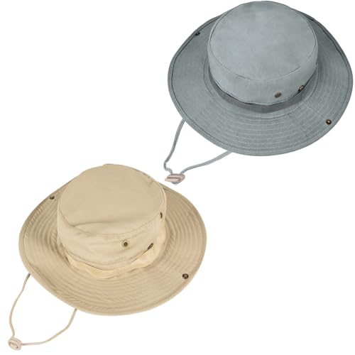 Image of Sun Hats for Men Women Bucket Hat UPF 50+ Boonie Hat Foldable UV Protection Hiking Beach Fishing Summer Safari