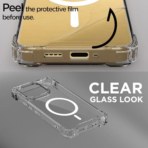 Image of Amazon Basics Back Cover for Realme 16 Pro Plus 5G Mag-Safe Shockproof PC + TPU Protective Case Magnetic Support Bumper Case (Transparent Mag-Safe)