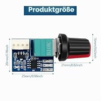 Hoembpn PWM Lüfter Drehzahlregler, DC 12V 4 Draht PWM Fan Speed Controller mit Schalter, 25kHz, für PC-Gehäuse CPU-Lüfter – Ansicht 7
