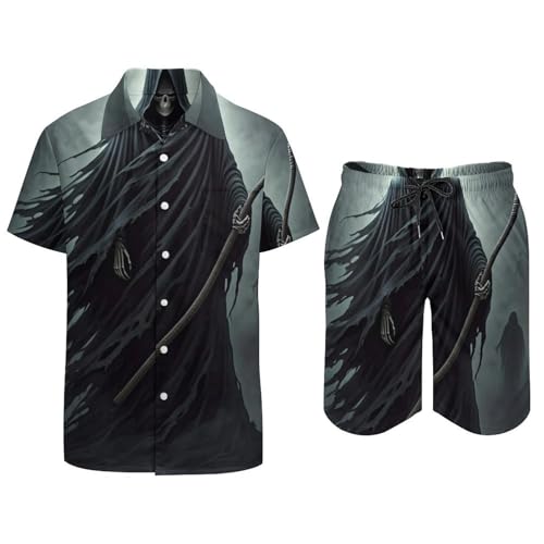 Ensemble 2 pièces Grim Reaper : look de plage décontracté et léger - 4