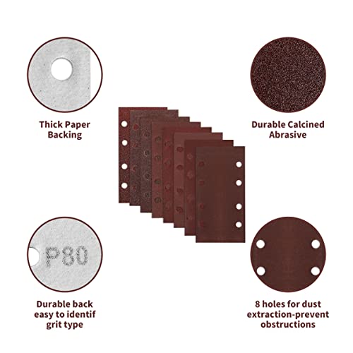 Papel de lija de 1/3 para lijadora eléctrica para renovar muebles sin marcas con lija de 93x185 mm 3
