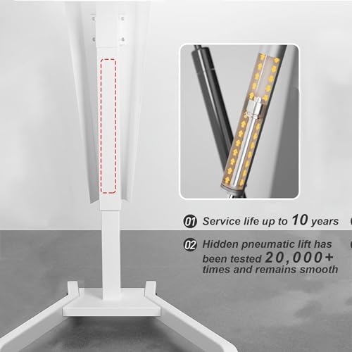 GMBAYUE Rednerpult Mobil Klappbar, Mehrzweck-Podium, Standing Desk für Laptops, Höhenverstellbarer Vortragspodiumständer für Restaurants, Kirchen, Seminare und Schulen(Yellow) – Bild 7