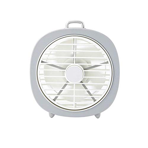 ZYElroy LED-Licht tragbaren Mini-Ventilator Starken Wind USB-Schreibtisch-Klimaanlagen-Ventilator Home Office Wiederaufladbare