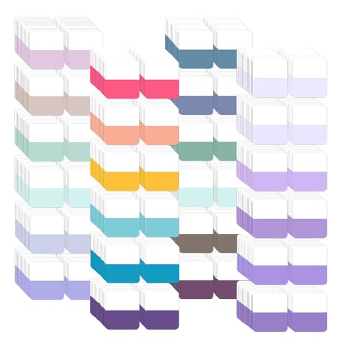 ElevateTech 粘着インデックスタブ480個、1インチカラーページマーカーブックマーク、ポータブル自己粘着書き込みタブ、再配置可能なブックタブ、ノートブック、フォルダー、バインダー、オフィスアクセサリー6色