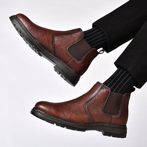 Image of Men's Chukka Boots Genuine Leather Ankle Boot for Men Classic Casual Oxford Style Footwear