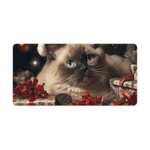 Christmas Cat Pad de Escritorio Grande Blanco miniatura 1