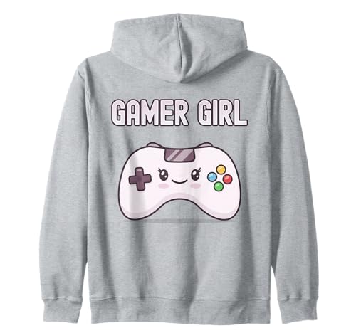 Gamer Girl Kawaii Controller Lindo Adorable Juego De Videojuego Sudadera con Capucha