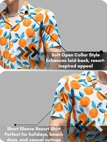 Image of Leriya Fashion Men's Rayon Regular Fit Casual Shirt | Stylish | Printed| Formal|Solid Short Sleeve | Trendy | Summer-Button Down (Available in Plus Size)