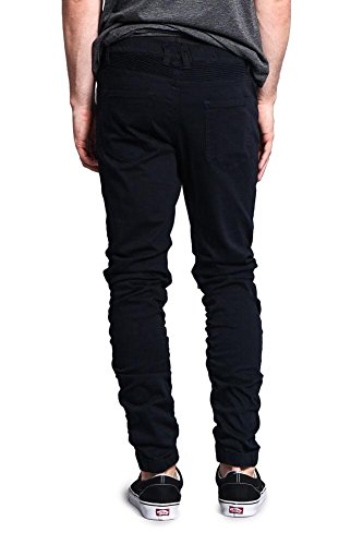 Zipper Knee Biker Twill Jogger Pants3
