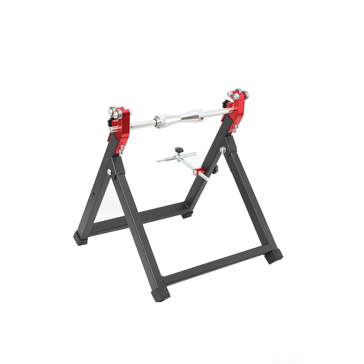 Cavalletto Equilibratrice per Ruote di Moto, Bilanciatore per Pneumatici Design Pieghevole Equilibratrice per Bilanciare Cerchi e Ruote Danneggiati