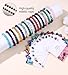 SAMOCO 16Pcs Natural Healing Crystal Bracelets for Women Men Semi-Precious Gemstone Beaded Bracelets Round Beads Gemstones Stretch Yoga Bracelet