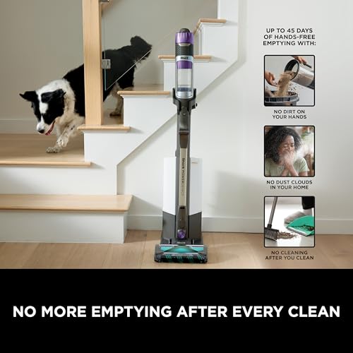 Image of Shark PowerDetect IP3251INT | Cordless Stick Vacuum with Auto-Charging and Auto Empty Dock | No Manual Emptying Upto 45 Days | 380W, 70 min runtime | Forward & Reverse Cleaning | Anti-Hair Wrap